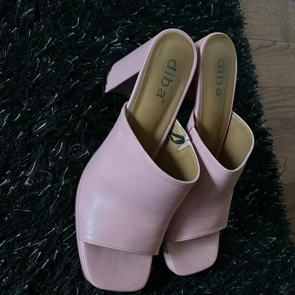 Diba Fashion Square chunky open toe platform mules Sz  10 - Picture 3 of 13